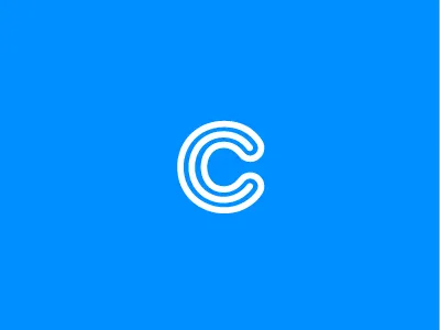 Personal Monogram blue branding c cc logo monogram