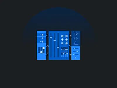 Something blue blue components figma illustration vector