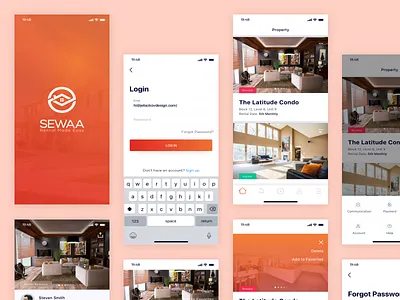 Property Management iOS App app clean design ios minimal simple sketch ui ui design user interface ux