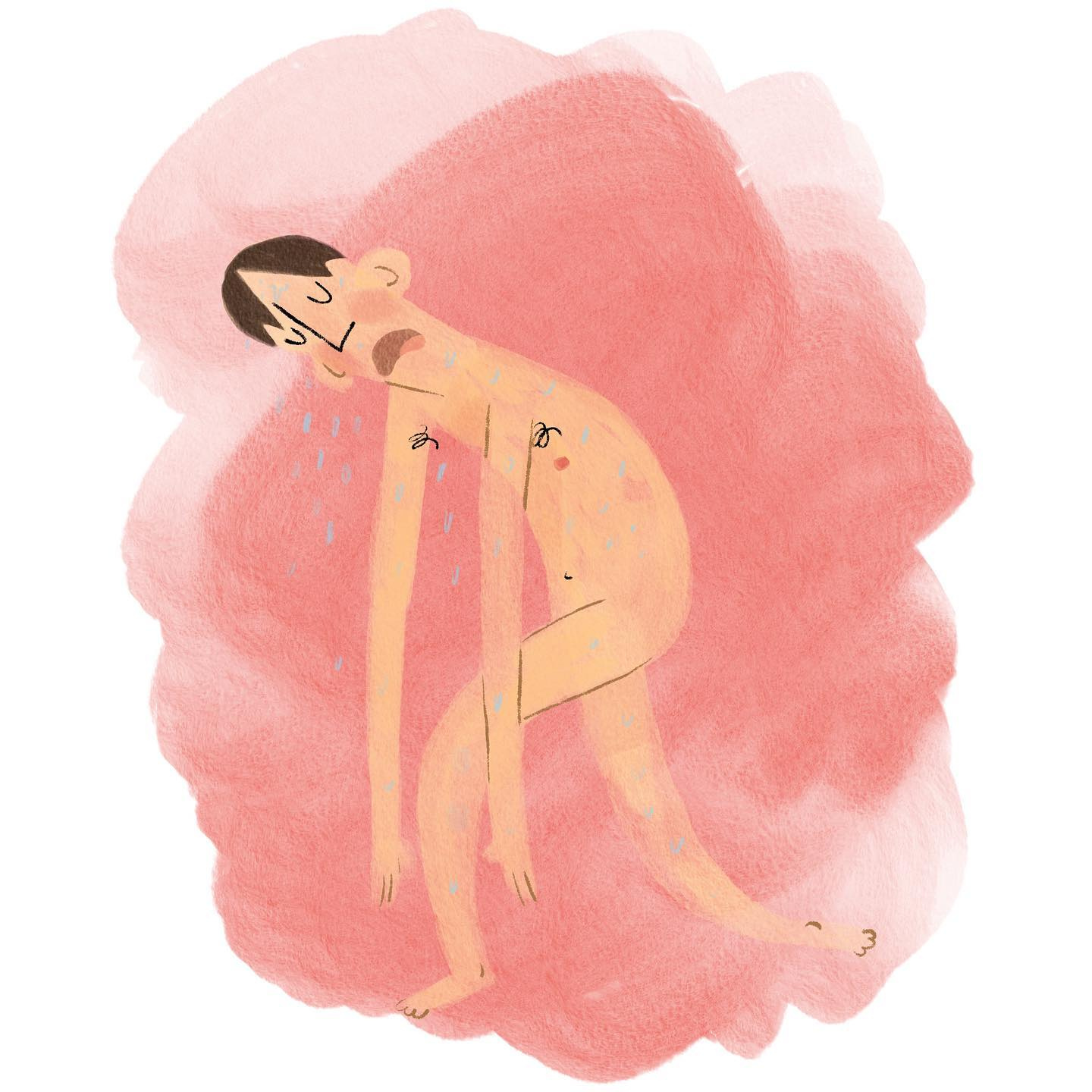 Melting caliente climate change heat wave hot illustration melt melting naked procreate sweat sweating texture too hot