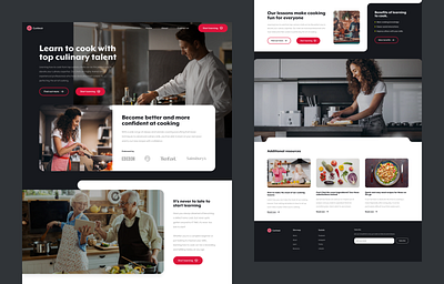 Culinair - Online Cooking Training School chef cooking culinary design elearning food landing page learning school training ui uiux ux web design web development website