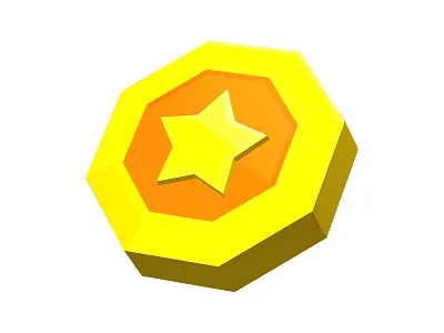 Star Coin 3d 3d asset adobe photoshop coin design game asset game ui photoshop star ui