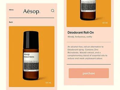 Aēsop shop concept app aēsop brand design mobi mobi ui ui user interface