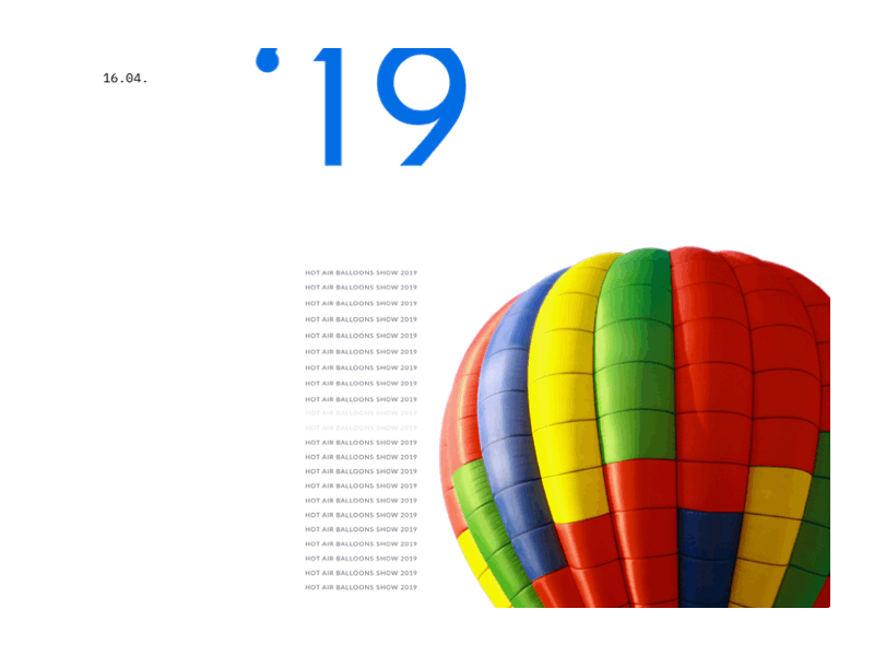 Animation Hot Air Balloon Concept 2d animation branding concept design fade in hot air balloon landing page marketing marketing page principle typogaphy typography