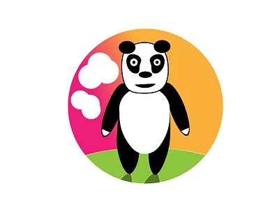 Panda design flat illustration illustrator minimal vector