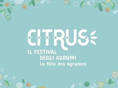 Citrus festival - Logo citrus corporate identity event graphics illustration leaf lemon lime orange pattern