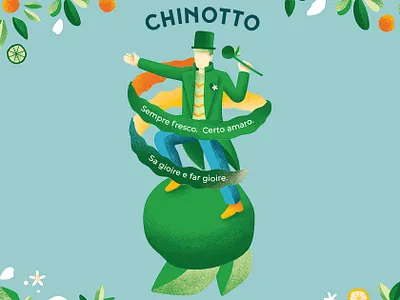 Citrus festival - Chinotto character circus citrus event festival graphics green illustration leaf