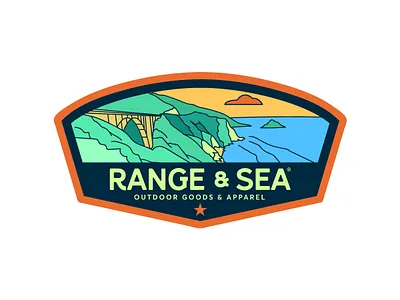 Big Sur big sur california coast outdoors patch patches range and sea stickers west coast