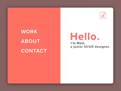Portfolio Homepage bold color design logo navigation portfolio typography ui web welcome whitespace
