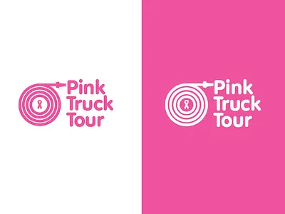 Pink Truck Tour Logo Concept adobe illustrator branding design icons logo logos vector