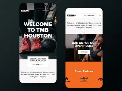 Studio Page gym mobile sport ui ux website