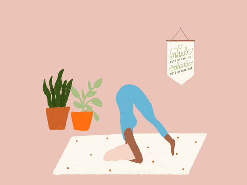 Head over heels for personal growth animation design flat gif illustration ipad pro motion graphics procreate