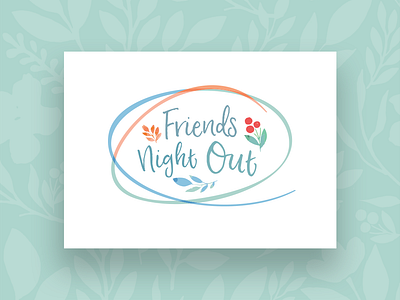 Friends Night Out Event Graphic adobe illustrator typography vector