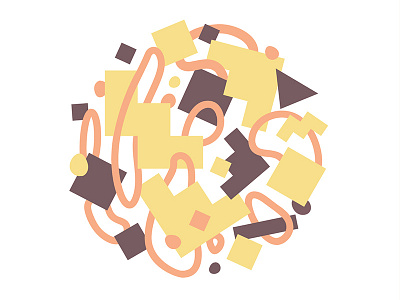 Shape collage 08 collage floating illustration minimal shapes vector