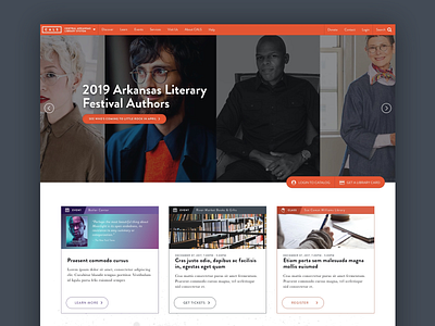 Central Arkansas Library System website arkansas branding central arkansas design little rock ui website