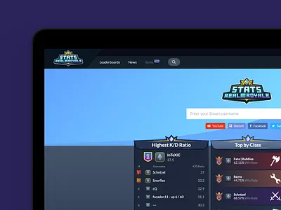 StatsRealmRoyale esports product design ui ux video game