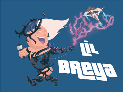 Lil Breya fanart magic the gathering mtg playmat stickers