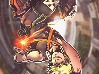Fire & Fury anime bakugou boku no hero academia explosion illustration manga my hero academia zine