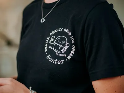 Banter Merch - Summer '21 banter community happy ice cream illustration joy merch merchandise procreate scoop scoops shirt shirts shop