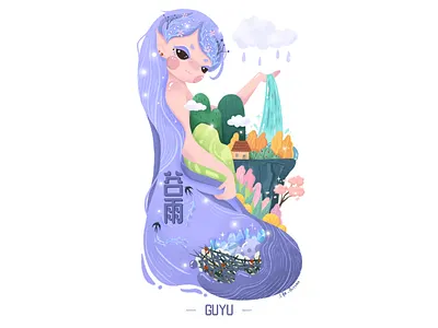 Guyu design girl illustration