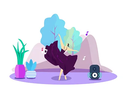 舞者 ui 插图 设计