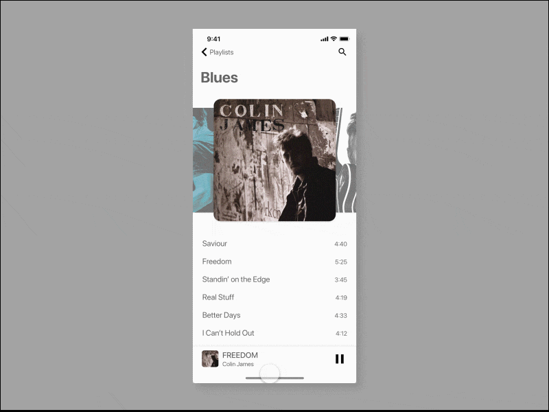 DailyUI Day 9 - Music Player 009 adobe xd animation dailyui design mobile motion design music player music player ui ui design