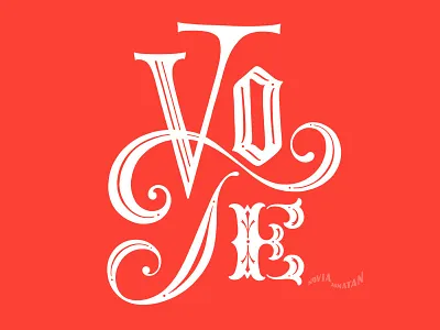 Vote flourish handlettering lettering quote quotes script type typeface typography voter