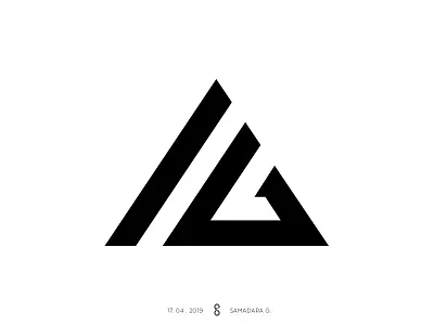 AG Monoram a letter lineart monogram simple