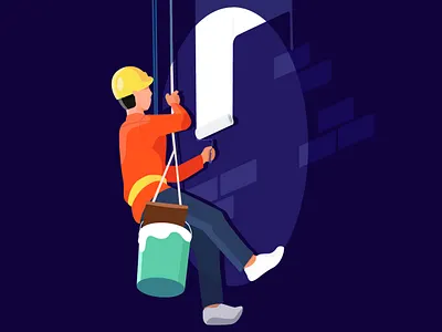 Working Class Heros : Paint Man adobe illustrator character design heros illustration labour paint man painter working class