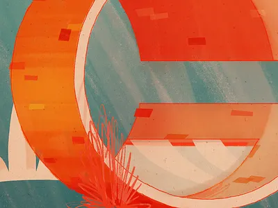 36 Days of Type | G 26daysoftype 36days g 36daysoftype beach illustration retro