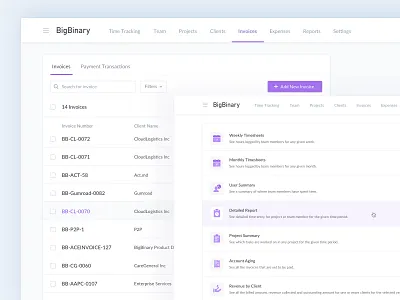 AceInvoice Navigational Improvements aceinvoice app bigbinary branding design icon invoice minimal product product design sketch time track typography ui ui web design ux web web development webapp