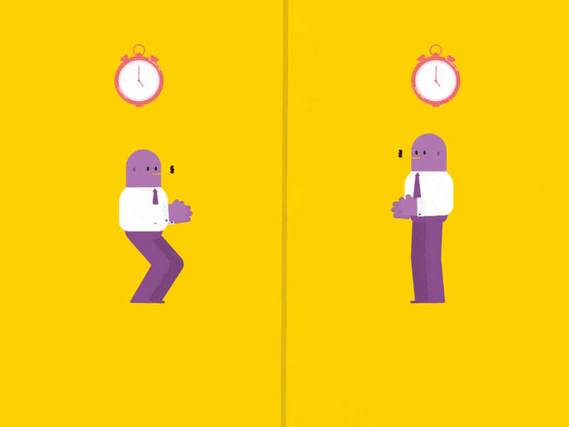 Squat animated animation character exercise right squat time wrong