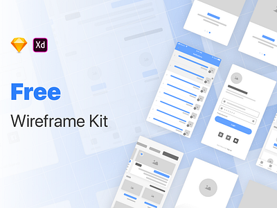 Free Wireframe Kit For Sketch & Adobe XD app ios ui guide wire frame wire frame wireframe wireframe design wireframe kit