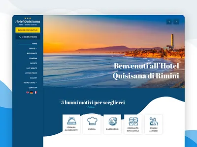 Hotel Quisisana hotel hotel booking hotel design side nav web web deisgn website