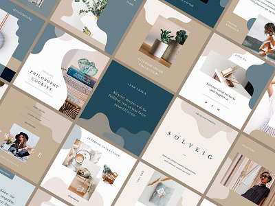 Solveig Social Media Templates clean download facebook instagram media media kit pack pinterest social style templates