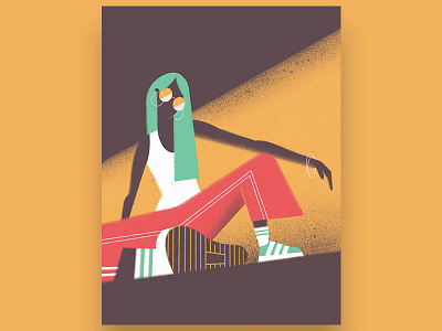 Swag cool dance fashion girl girl character girl illustration hiphop portrait shoes street swag woman