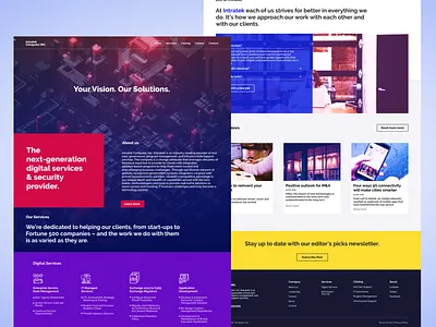 Tech company web design flat ui landign page landing design tech company ui design ux ux design webdesign website