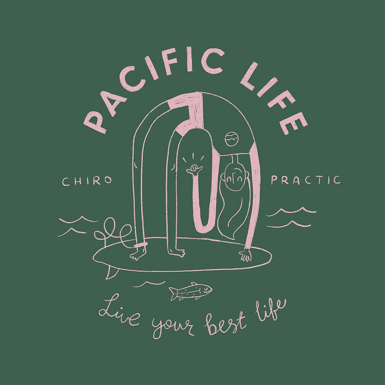 Pacific Life Chiropractic Shirts by Grant Mitchell on Dribbble