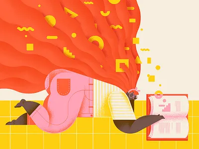 Designer book editorial illustration print ui ux web