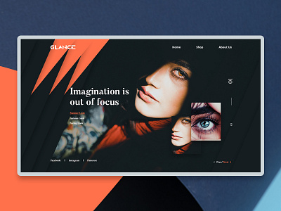 Fashion- Header Concept black clean color creative design ecommerce eyes fashion app fashion art fashion blog glance gorgeous header exploration homepage navigation design new trend typography ui ux website
