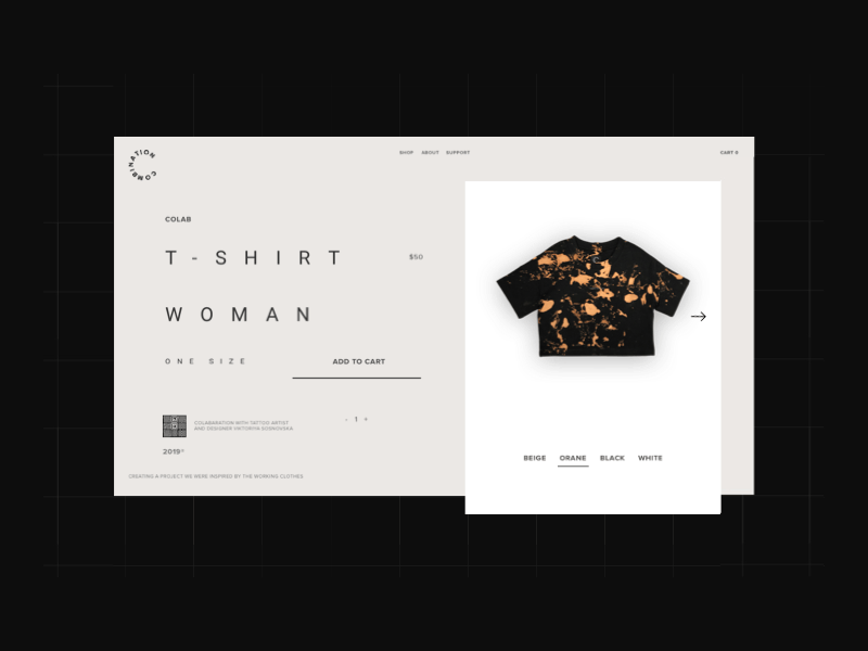 Combination Store animation app brand branding clean design dim keaton flat identity illustrator inten ios logo minimal site tattoo ui ux web website