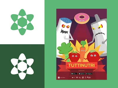 Nutriscience Logo and Illustration Design branding design food game illustration logo logotype design minimal nutrition poster symbol vector