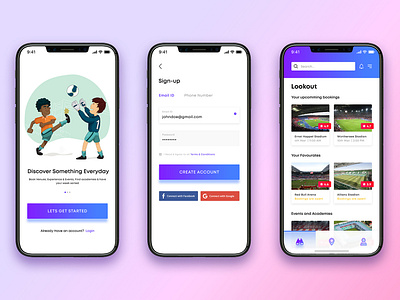 Sports App Login Design app app design design login sports app