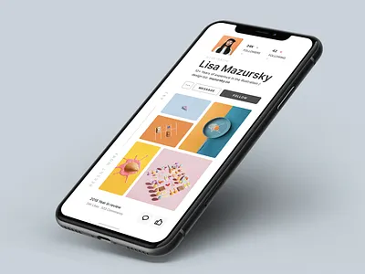 Profiling app grid ios photo profile ui ux
