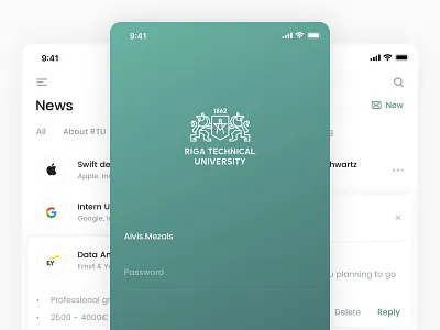 Riga Technical University iOS Application Redesign latvia new redesign riga technical ui ux university