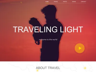 Traveling Light design minimal ui ux web website