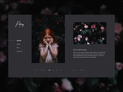 Gallery art banner blog bold design flowers gallery homepage image index menu picture ui web website