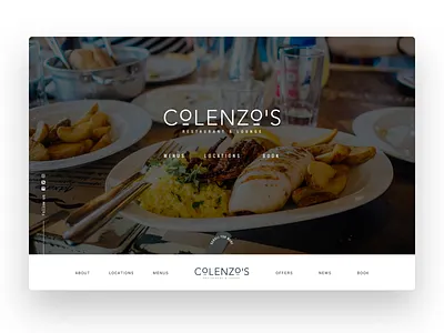 Restaurant Website Header design landing page ui ui design web design website design