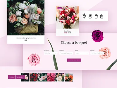 Flowers Theme ecommerce flower flowershop icon icons set natural nature opencart template ui ux
