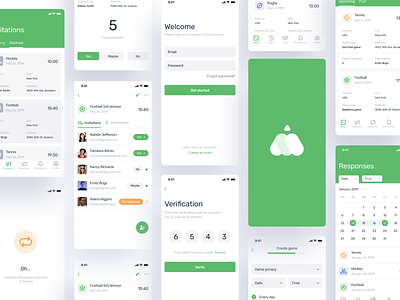 Manrim App UI (Games, Responses) design ui ux